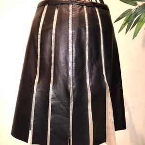 Monika Chiang black snake skin panel skirt